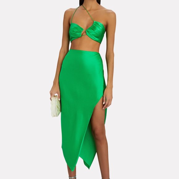 The Sei Dresses & Skirts - THE SEI Asymmetric Silk Midi Skirt Brand New With Tags